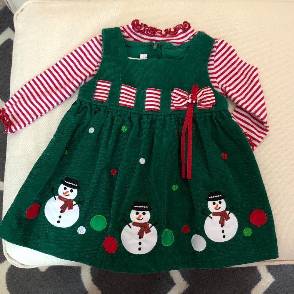 Two piece snowman dress set